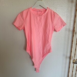 Forever 22 Baby Pink Basic Tee-Shirt Body Suit